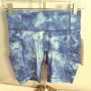 Lululemon blue print speed track shorts